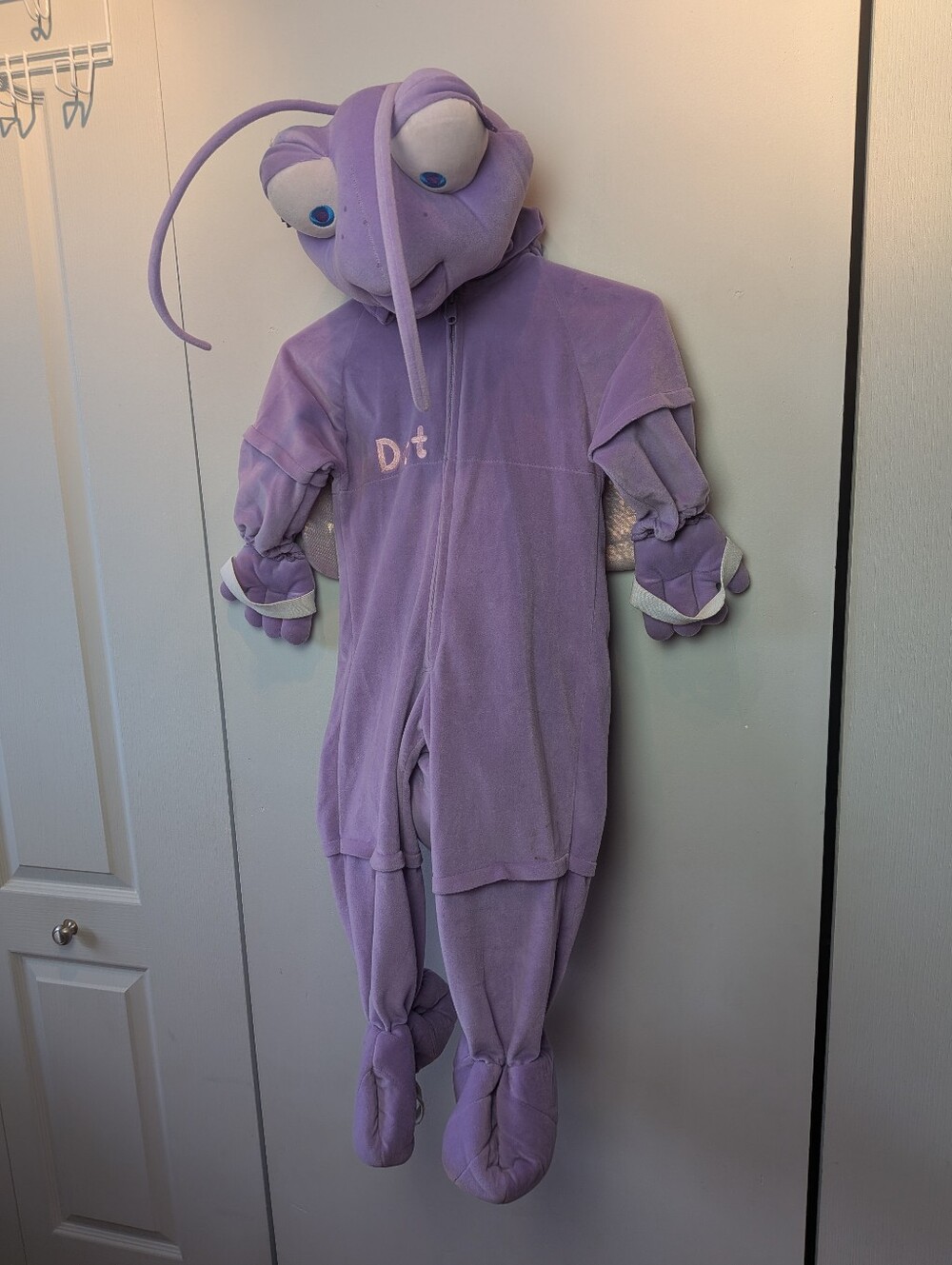 DISNEY PIXAR Bug Life DOT Halloween Kid Costume Size 2T Purple Zipper Closure